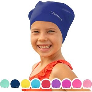 NIB - LOT of 9 Limmy's 100% silicon Kids Caps Pool Beach Regular & Long Hair